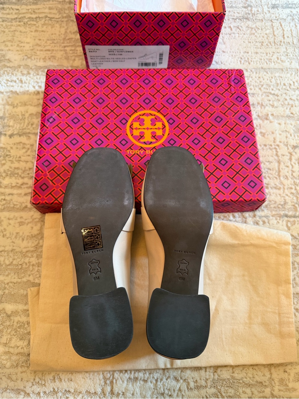 Tory Burch Multi Logo Block Heel Loafers - Picture 8 of 9
